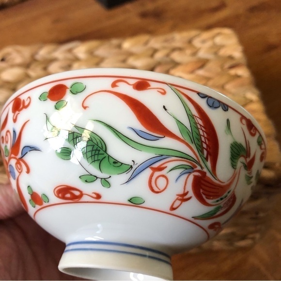 Japanese koi fish ceramic drink and noodle bowl set - Picture 4 of 6